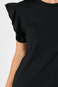 Sale Joyce Top in Black Cotton Tops