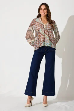 Clearance Juan High Rise Wide Leg Jean In Dark Indigo Denim Bottoms|Denim