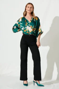 Clearance Juan High Rise Wide Leg Jean In Black Denim Bottoms|Denim