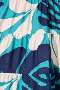 Outlet Kathleen Smock Dress in Multi Blue Print Dresses|Casual