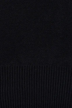 Fashion Kennedi Sequin Sleeve Detail Knit in Black Knitwear|Knitwear