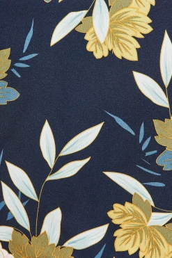 Hot Khalo Maxi Dress In Navy Floral Satin Dresses|Cocktail