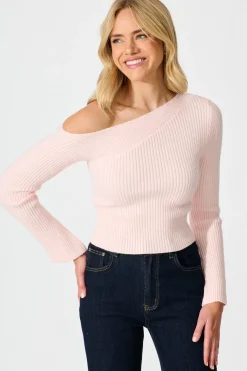 Online Kiss At Midnight Knit Top in Pink Tops|Knitwear