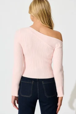Online Kiss At Midnight Knit Top in Pink Tops|Knitwear