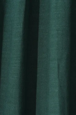 Sale Kristen Midi Smock Dress In Green Linen Blend Dresses|Casual