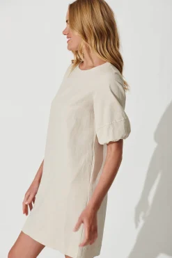 Best Kyoto Dress In Oatmeal Cotton Linen Dresses|Casual