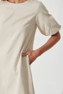 Best Kyoto Dress In Oatmeal Cotton Linen Dresses|Casual