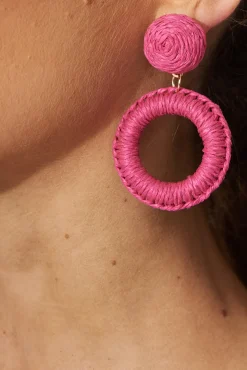 Best Lalla Drop Earrings In Pink Rattan Jewellery
