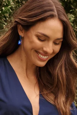 New Lanier Drop Earrings In Navy Jewellery|Engagement Party