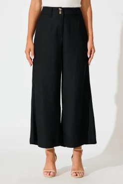 New Legacy Pant in Black Linen Blend Bottoms|Pants