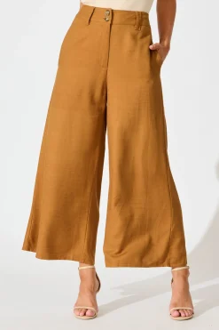 Fashion Legacy Pant in Brown Linen Blend Bottoms|Pants