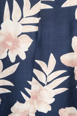 Online Leilani Maxi Dress in Navy with Cream Floral Dresses|Casual