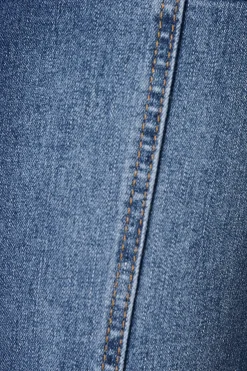 Discount Leonie High Rise Straight Leg Jean in Mid Blue Denim Bottoms