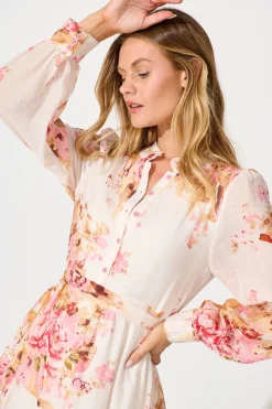 Hot Lettie Maxi Dress in Pink Floral Dresses|Party