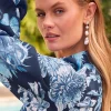 Online Liaison Drop Earrings in Gold with Pearl and Diamante Jewellery|Wedding Accessories