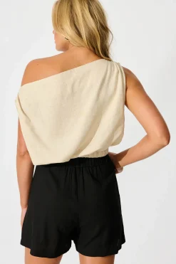 Online Lilo Short in Black Linen Blend Bottoms|Skirts & Shorts