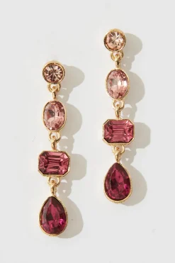 Discount Lisa Drop Earrings In Multi Red Jewellery|Engagement Party