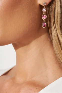 Discount Lisa Drop Earrings In Multi Red Jewellery|Engagement Party