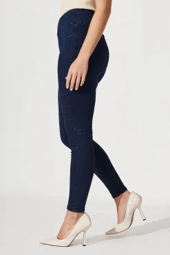 Online Little Lies High Rise Skinny Jegging In Dark Blue Denim Bottoms|Pants