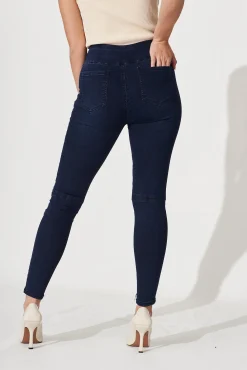 Online Little Lies High Rise Skinny Jegging In Dark Blue Denim Bottoms|Pants