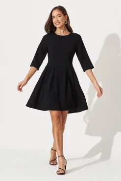 Discount Lizbeth Dress In Textured Black Dresses|Casual