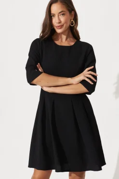 Discount Lizbeth Dress In Textured Black Dresses|Casual