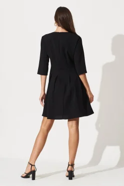 Discount Lizbeth Dress In Textured Black Dresses|Casual