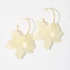 Sale Lola Drop Earrings In Gold With White Resin Jewellery|Wedding Accessories