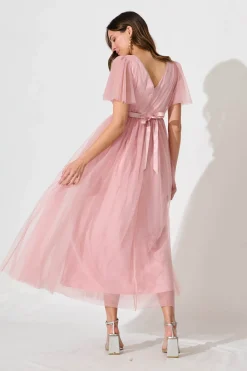Fashion Lotus Maxi Dress In Blush Tulle Dresses|Formal
