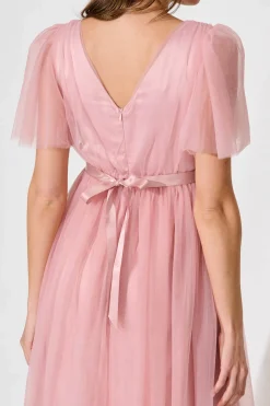 Fashion Lotus Maxi Dress In Blush Tulle Dresses|Formal