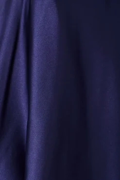 Best Loulou Maxi Dress In Navy Satin Dresses|Formal