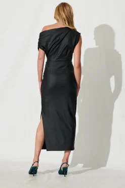 Fashion Lovato Maxi Dress In Black Leatherette Dresses|Party