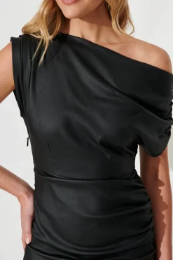 Fashion Lovato Maxi Dress In Black Leatherette Dresses|Party