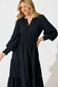 Clearance Love and Laughter Maxi Dress in Navy Dresses|Party