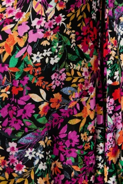 Discount Lucia Pant In Black Multi Floral Bottoms