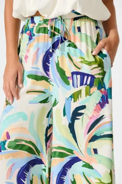 Sale Lucia Pant in Multi Green Print Bottoms