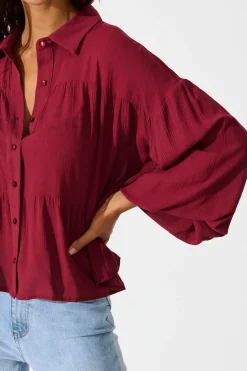 Online Luella Shirt in Wine Tops