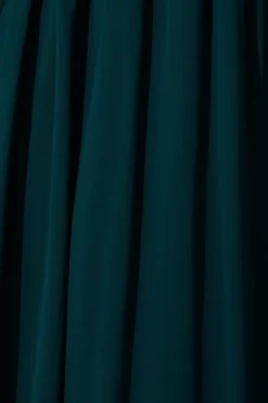 New Lustre Midi Dress In Emerald Chiffon Dresses|Party