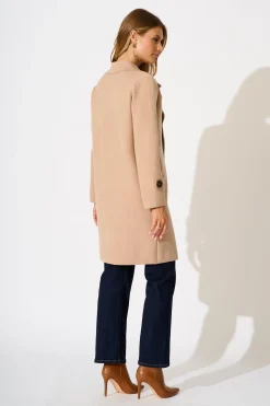 Fashion Luxe Knit Coat in Camel Knitwear|Knitwear
