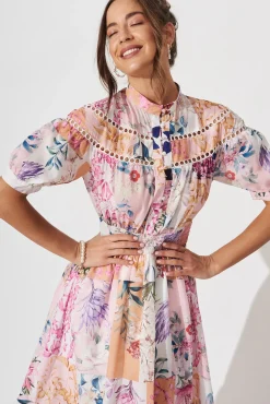 Discount Lynette Midi Dress In Rust Patch Floral Dresses|Casual