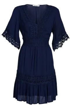 Outlet Macca Dress In Navy Dresses|Casual