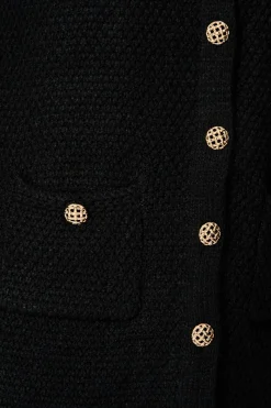 Discount Madison Knit Dress in Black Cotton Blend Dresses|Knitwear