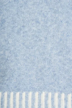 Best Maggie Knit in Pale Blue Marle Wool Blend Knitwear|Knitwear