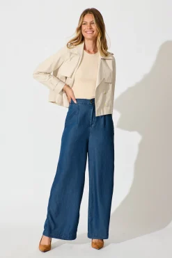 Online Malika Pant in Blue Chambray Bottoms