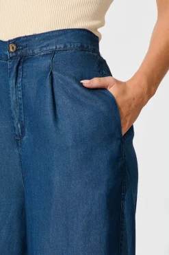 Online Malika Pant in Blue Chambray Bottoms
