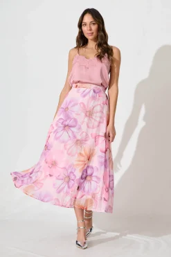 New Manthis Cami Top In Rose Satin Tops|Party & Occasion