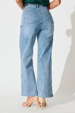 Hot Margaret High Rise Wide Leg Jean In Light Blue Denim Bottoms|Denim