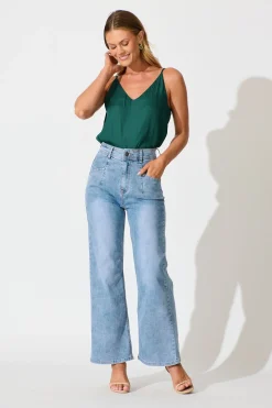 Hot Margaret High Rise Wide Leg Jean In Light Blue Denim Bottoms|Denim