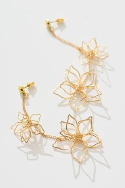 Sale Marisa Flower Drop Earrings In Gold Jewellery|Wedding Accessories