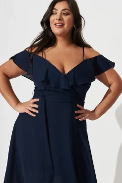 Hot Marit Maxi Dress In Navy Dresses|Formal